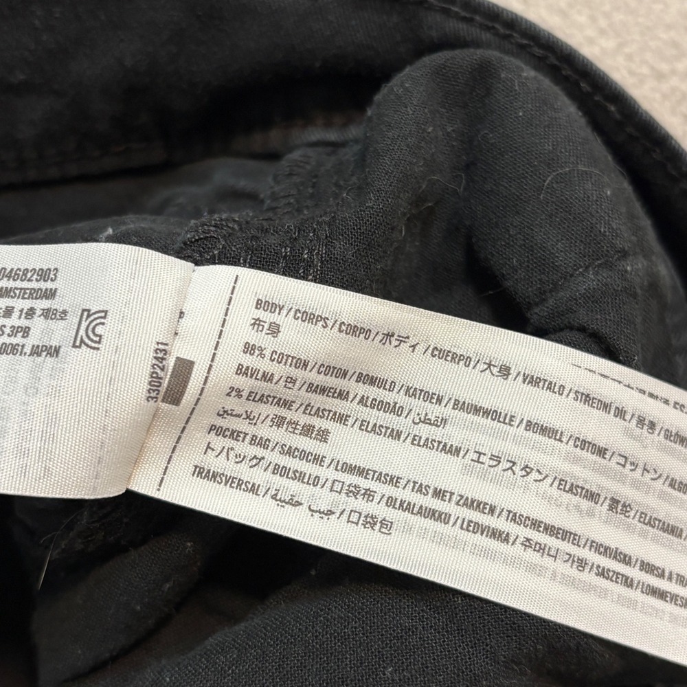 Hollister Pants Mens 30x32 Black Baggy Carpenter Cargo Double Knee Utility Work - Picture 3 of 8